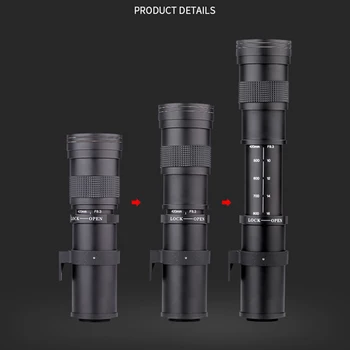 

420-800mm F/8.3-16 Zooms Camera Lens T-Mount for SLR DSLR Camera Photography Supplies Accessories DQ-Drop