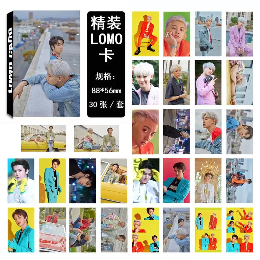 

30pcs/set EXO SC Paper Lomo Photo Card What a Life HD Photocard Chanyeol Sehun Fans Collective Cards