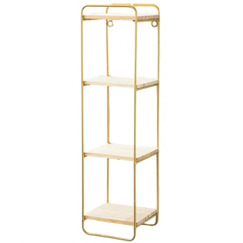 

Creative Nordic Style Wall Pendant Decoration Iron Shelf Decorative Wall Shelf Home Organization and Storage Room Organizer-Gold