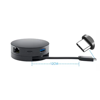 

Multifunctional 6-in-1 Expansion Dock Converter USB-C to HDMI VGA DP RJ45 Ethernet Adapter for Laptop Notebook