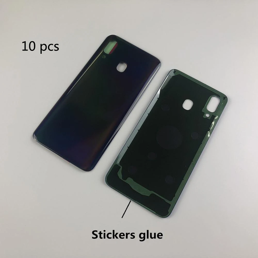 

10 pcs For Samsung Galaxy A40 2019 A405 SM-A405F A405DS Housing Battery Back Case Rear Door Cover +Adhesive Sticker+Logo