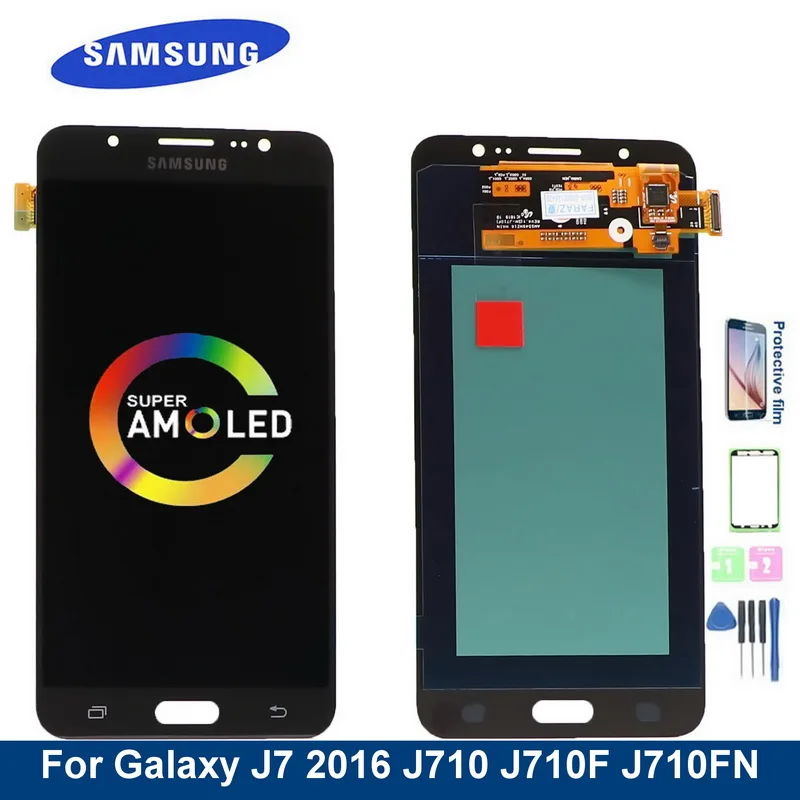 Super AMOLED дисплей для Samsung Galaxy J7 2016 J710 J710F J710H J710M J710Y SM-J710F LCD сенсорный экран