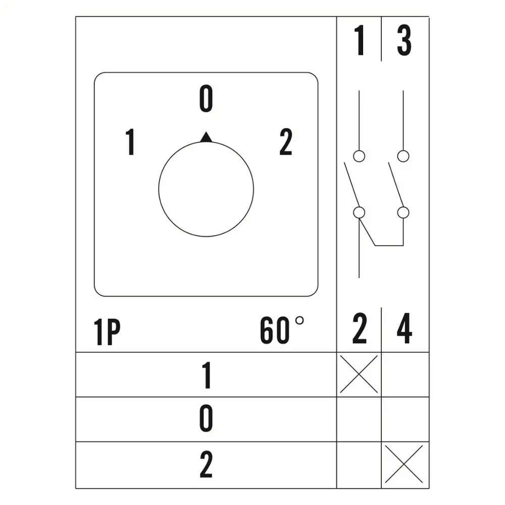 CANSEN CA10 LW26-20 Ith 20A поворотный кулачковый переключатель 3 положения 1 полюс 4 клеммы два положения переключатель с выключением