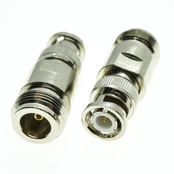 

BNC To N Cable Connector Socket Brooches Q9 BNC Male Jack to N Female Plug Nickel Plated Brass Straight Coaxial RF Adapters