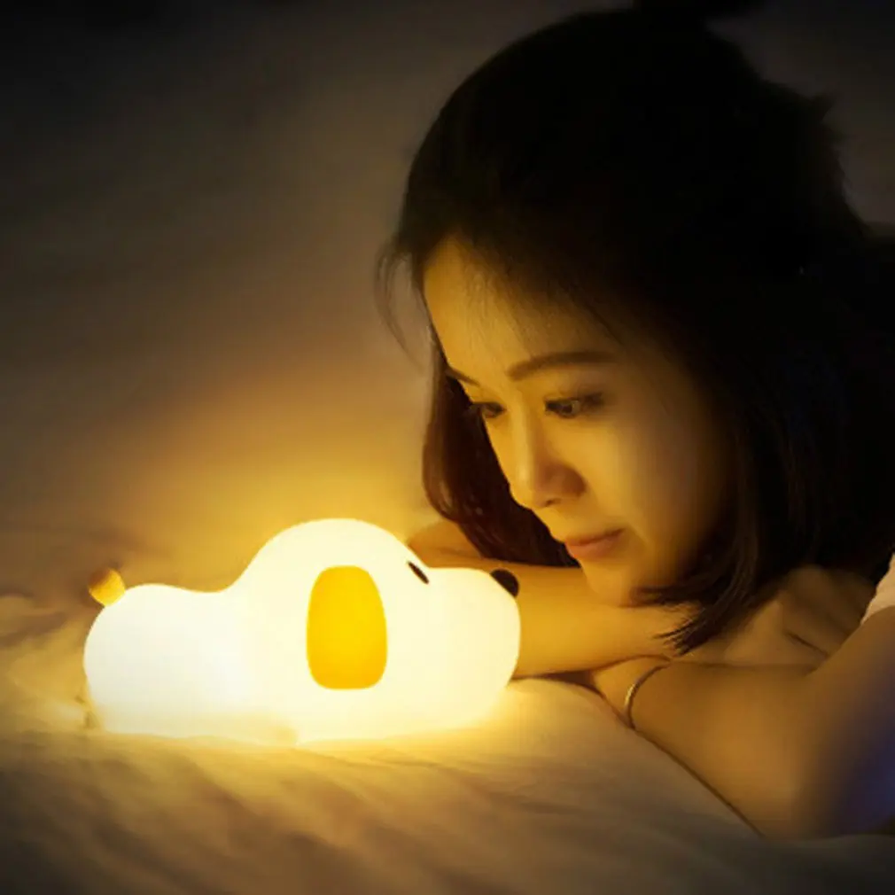 

Cartoon Puppy Dog Touch Sensor LED USB Rechargeable Night Light Home Children Bedroom Decoration Creative Novelty Bedside Lamp