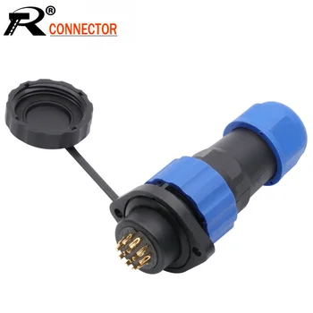 

SP20 IP68 Flange Type Aviation Plug socket waterproof connector 1/2/3/4/5/6/7/9/10/12/14Pin Cable Wire Connectors
