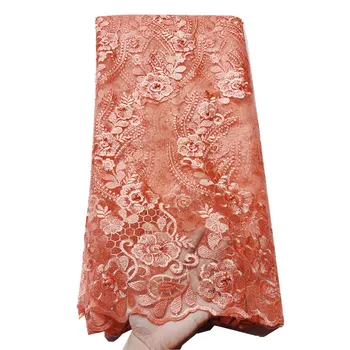 

Africa Bridal High Quality French Tulle Lace Fabric African Lace Fabric Embroidered Nigerian Laces Fabric For Women