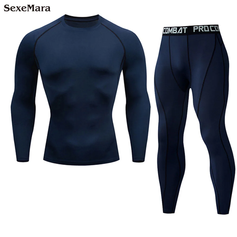 

Men MMA Boxing Shorts Compression Pants Rashguard Fitness Long Sleeves Base Layer Skin Tight Men's Sportswear