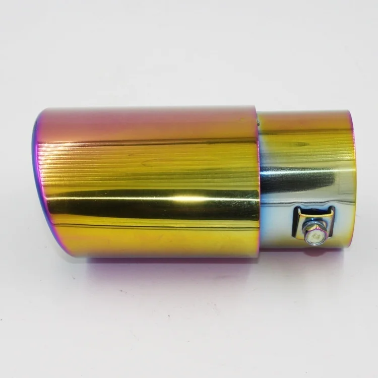 Car Modification Tail Rear Straight Exhaust Pipe Muffler Stainless Steel