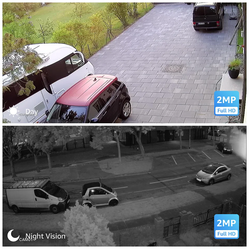  H.View 8ch CCTV Camera Security System Kit 4 1080P CCTV Camera Security System Kit 1080P Video Surv - 32611628621