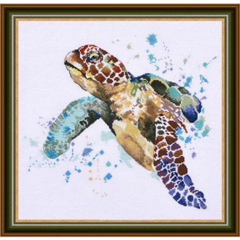 

Chic Counted Cross Stitch Kit The Greatness of Longevity Sea Turtle