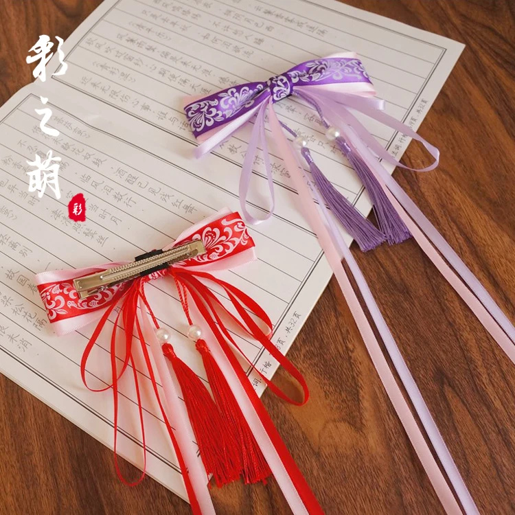 Hanfu фарфоровая заколка в виде бантика для волос
