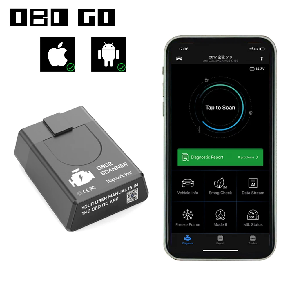 OBD2 Bluetooth Scanner Car Diagnostic Tool OBDII Reader Clear Fault Code Oxygen Sensor Test for Iphone IOS Android Mobile APP | Автомобили