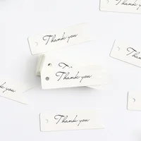 Etiquetas de papel Kraft blancas, etiquetas de regalo hechas a mano de agradecimiento, caja de regalo, bolsas, embalaje, decoración artesanal, etiqueta de papel, 100 Uds.