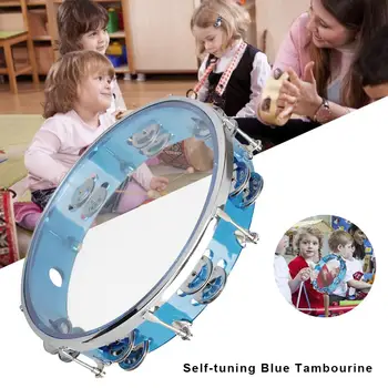 

Hand Held Tambourine Drum Bell Metal Percussion Musical Educational Instruments For KTV Party Kids Games