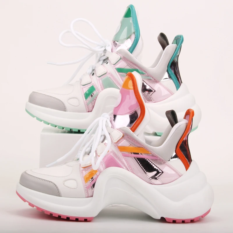 candy lace up trainers