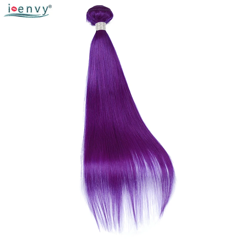 

Ienvy Blue Purple Brazilian Hair Weave Bundles 99J Colored Straight Human Hair 3 Bundles 8-26 Inches You Can Choose Nonremy Hair
