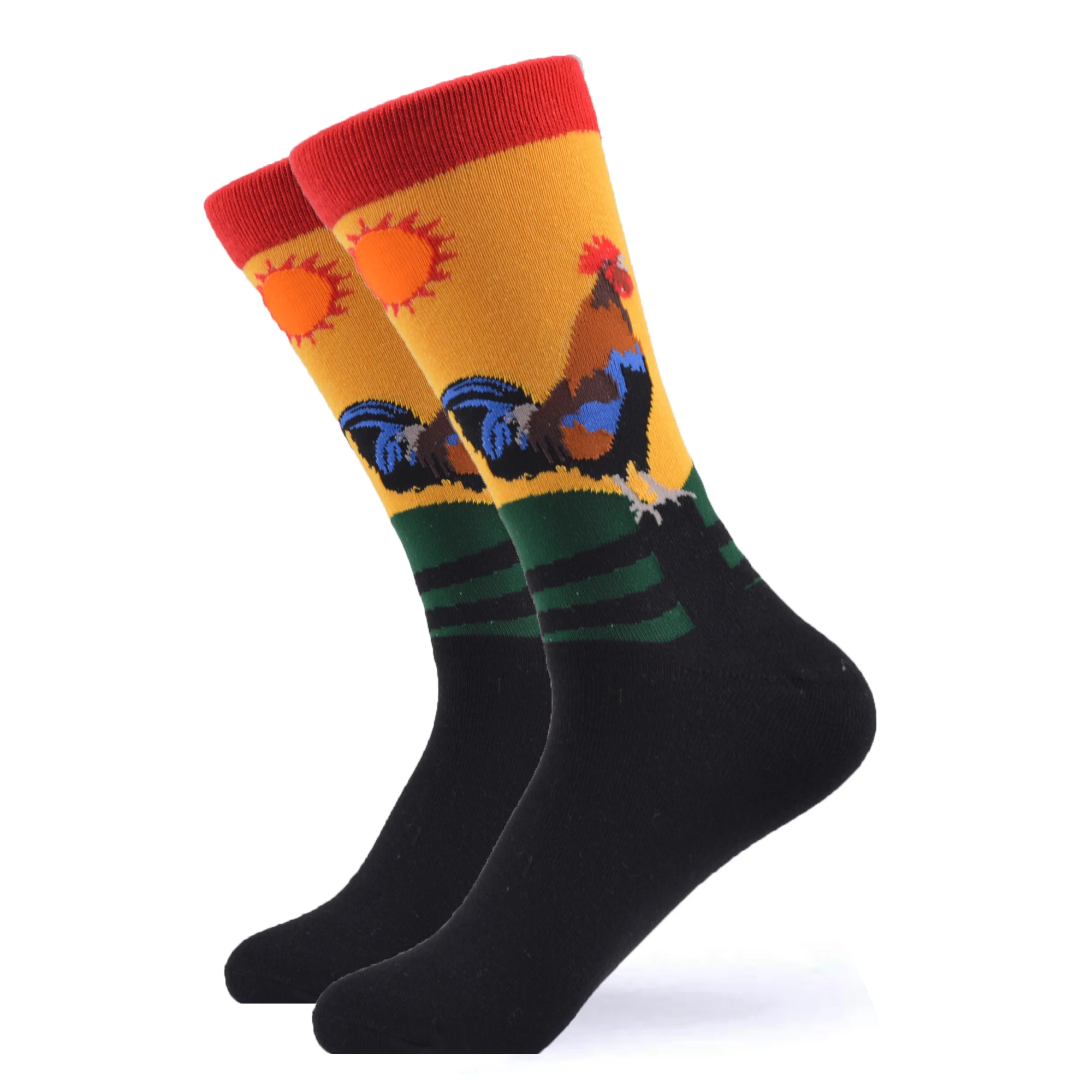 SANZETTI 1 Pair New Happy Socks High Quality Gift Men's Colorful Comfortable Combed Cotton Funny Animal Gift Wedding Dress Socks SANZETTI 1 Pair New Happy Socks High Quality Gift Men's Colorful Comfortable Combed Cotton Funny Animal Gift Wedding Dress Socks