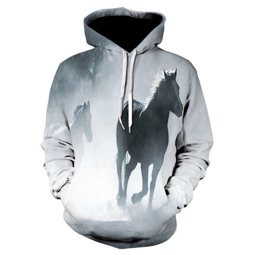 horse print hoodies