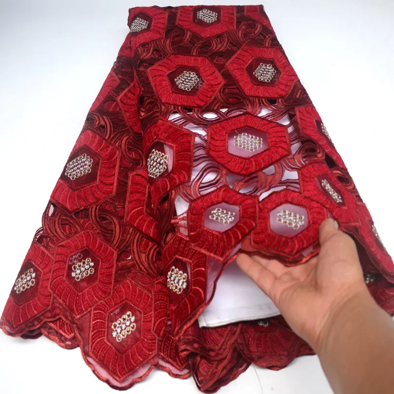 

Gorgeous African organza Lace Mix Korea velvet tulle lace fabric with Stone fantastic Nigerian wedding lace fabrics 5 yard DG756