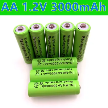 

Dolidada New AA battery 3000 mAh Rechargeable battery NI-MH 1.2 V AA battery for Clocks, mice, computers, toys so on