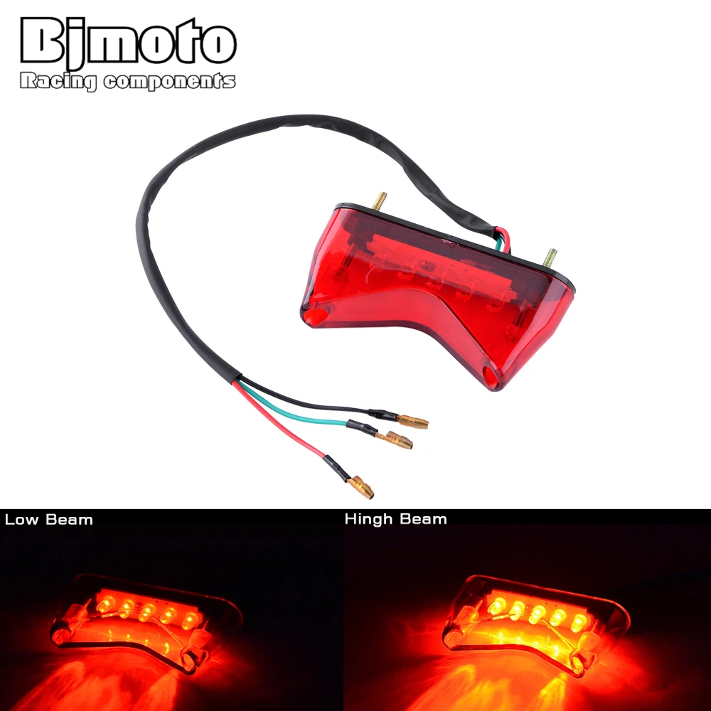 

Universal Motorcycle Light Rear Running Stop Brake Tail Light Moto Braking Taillight License Plate Integrated Lights Scooter ATV