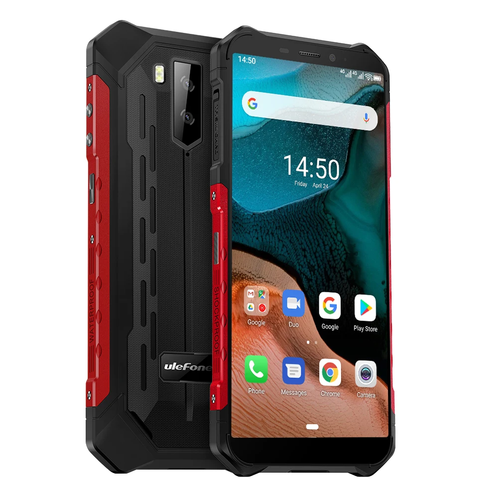 Ulefone Armor X5 5.5 Inch MT6762 Octa IP68 Rugged Waterproof Smartphone Android 10.0 Cellphone 3GB 32GB NFC 4G LTE Mobile Phone
