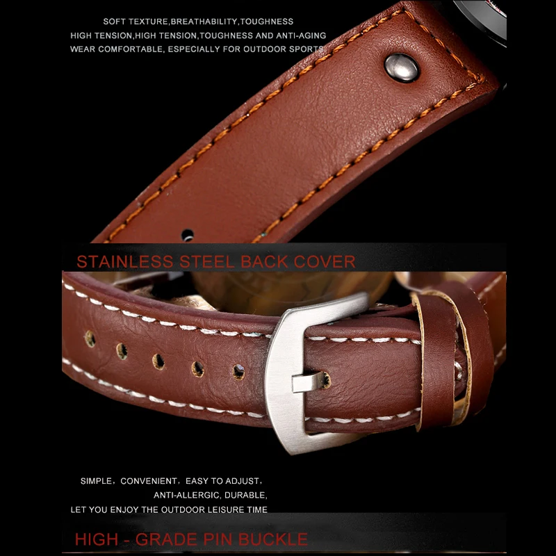 Топ люксовый бренд повседневные модные спортивные часы мужские военные с