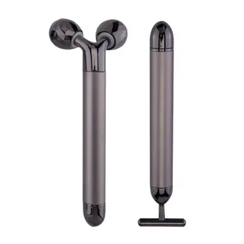 

2pcs Face Massager 3D Roller Electric Depuffer Energy Beauty Bar Skin Care