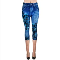Women Trouser Ladies Pants Pencil Leggings Fashion Printed Bottoms Skinny Jeans Pants Cropped High Waist Pencil Skinny Pants