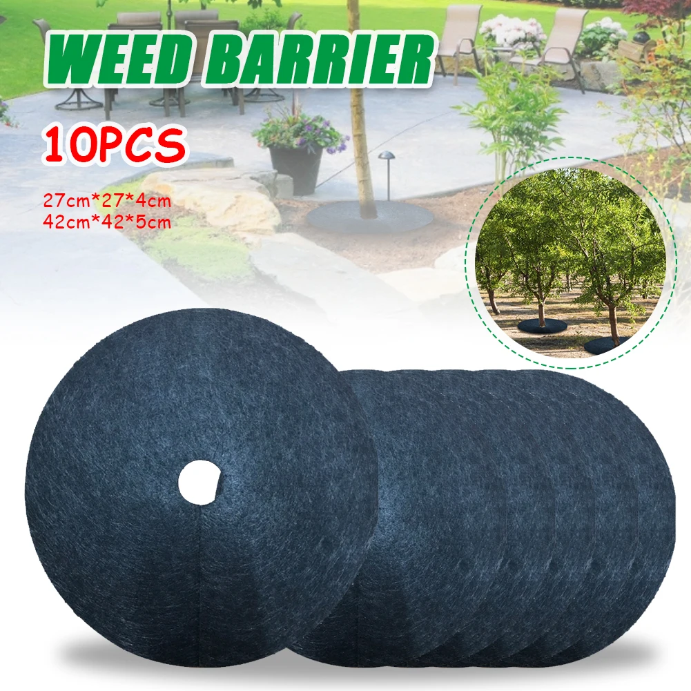 10PCS Tree Protection Weed Mats Ecological Control Cloth Mulch Ring