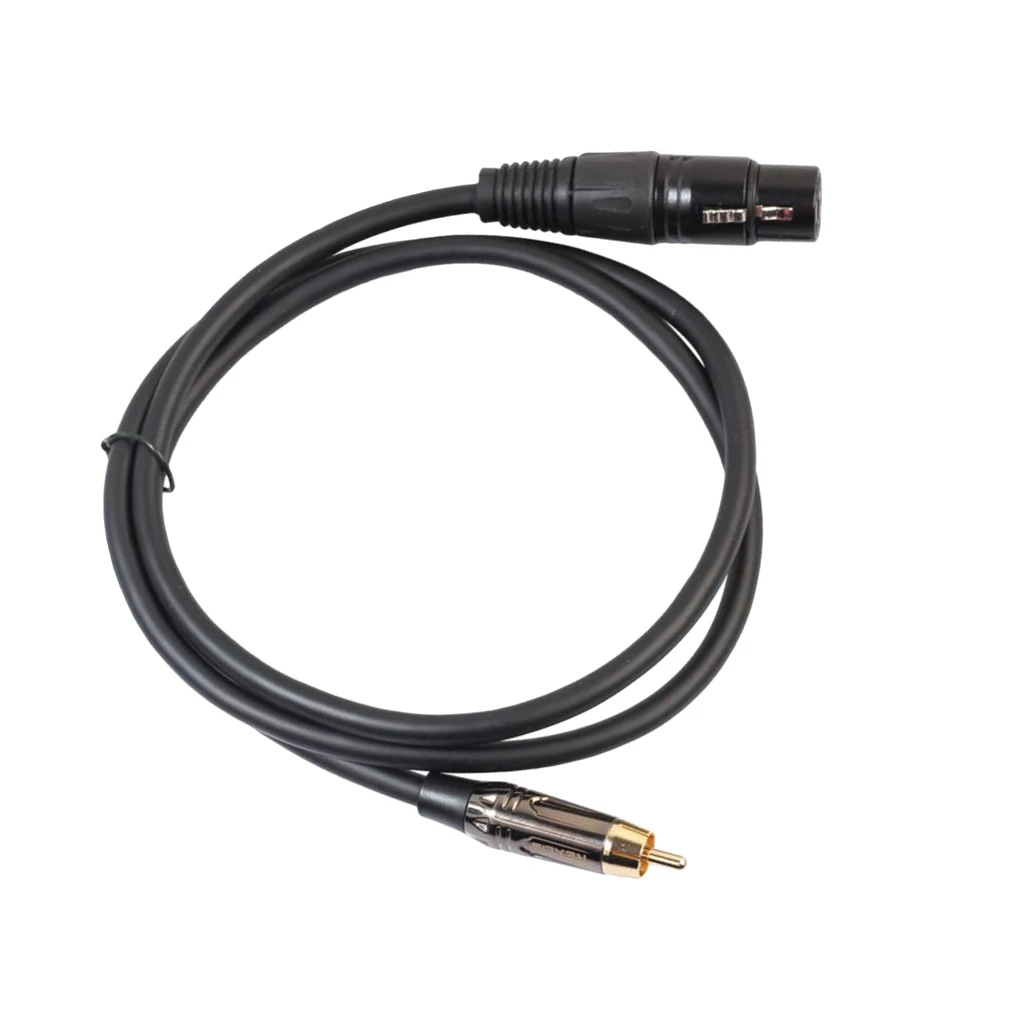 Аудио микрофонный кабель резиновый RCA штекер XLR Женский Для конденсаторного микрофона черный