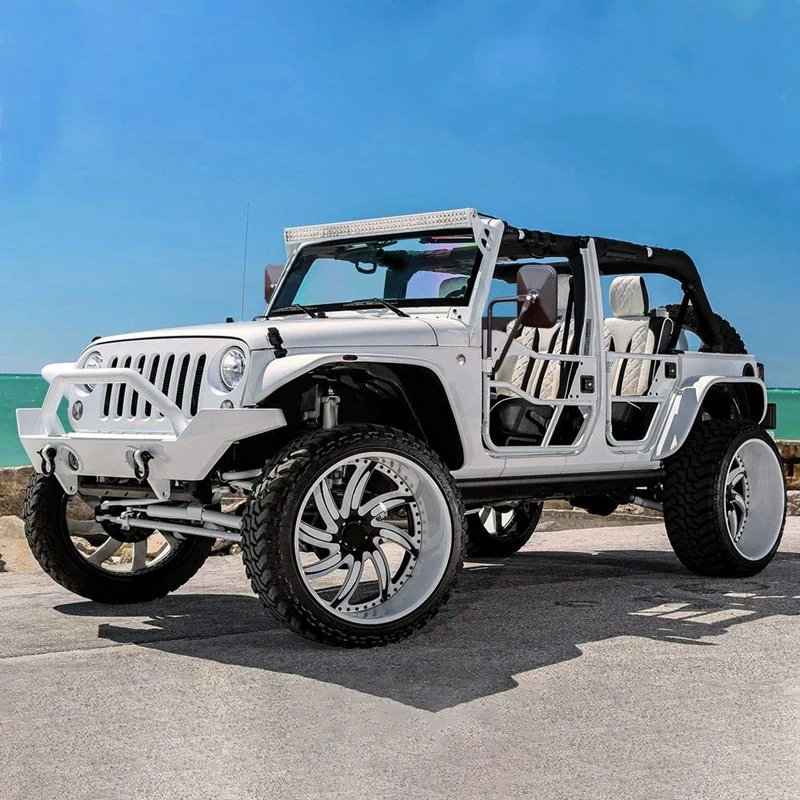 Для Jeep Wrangler CJ YJ TJ JK JL Автомобильные Боковые зеркала квадратные бездверные зеркала заднего вида легко установить