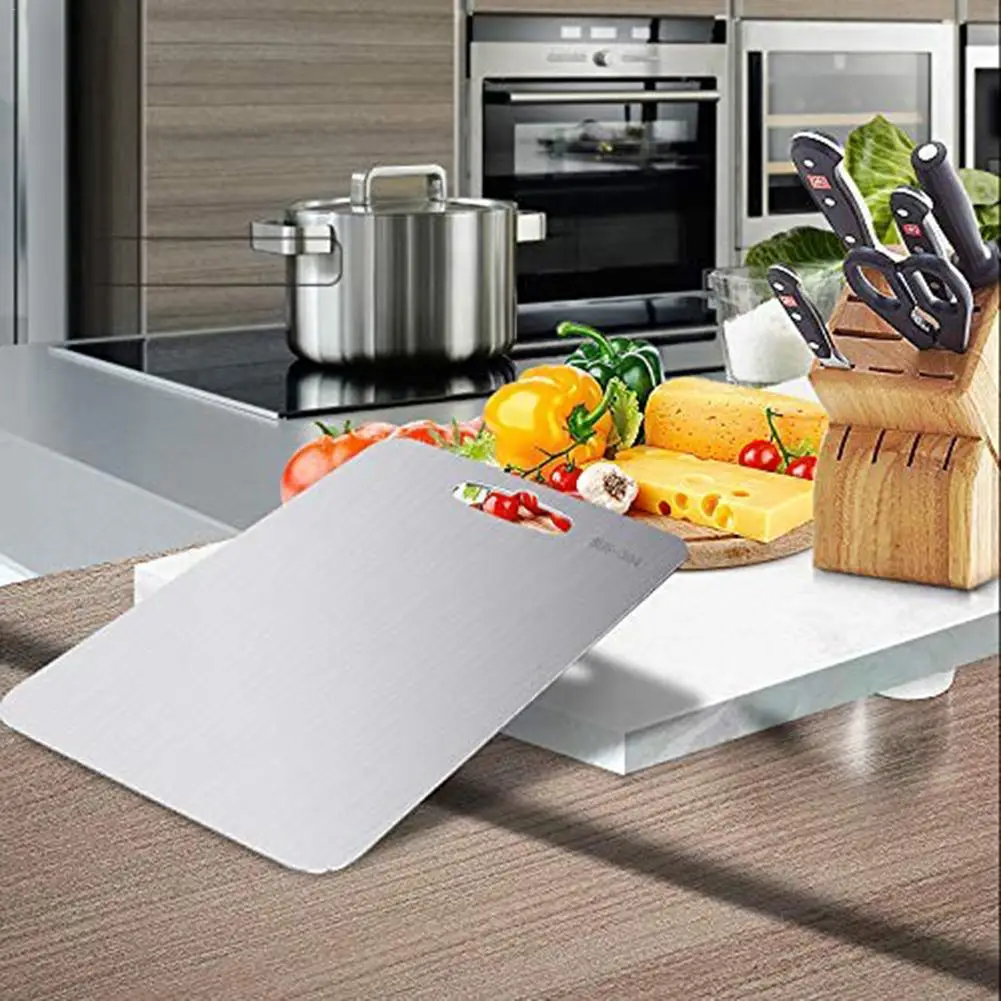 

304 Stainless Steel Cutting Board Cutting Board Mildew Antibacterial Household Fruit Food Supplement Board Cutting Board Kitchen