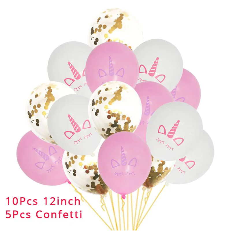 Pink розовый Радужный баннер Единорог тарелки воздушные шары салфетка обертка для кексов Baby Shower украшения для детского дня рождения - Цвет: Style1