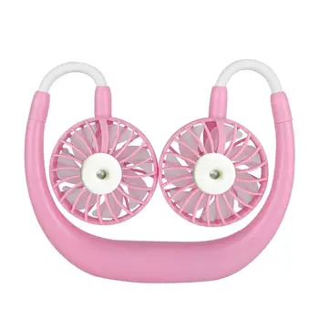 

USB Hanging Neck Fan Air Mister Humidifier Mini Cooling Fan with Colorful Light 72XB