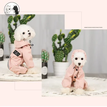 

New Pet Dog Raincoat High Quality Waterproof Dog Cat Hoodie Costume Reflective Dog Outdoor Jacket Outfit Windproof Pet Clothing