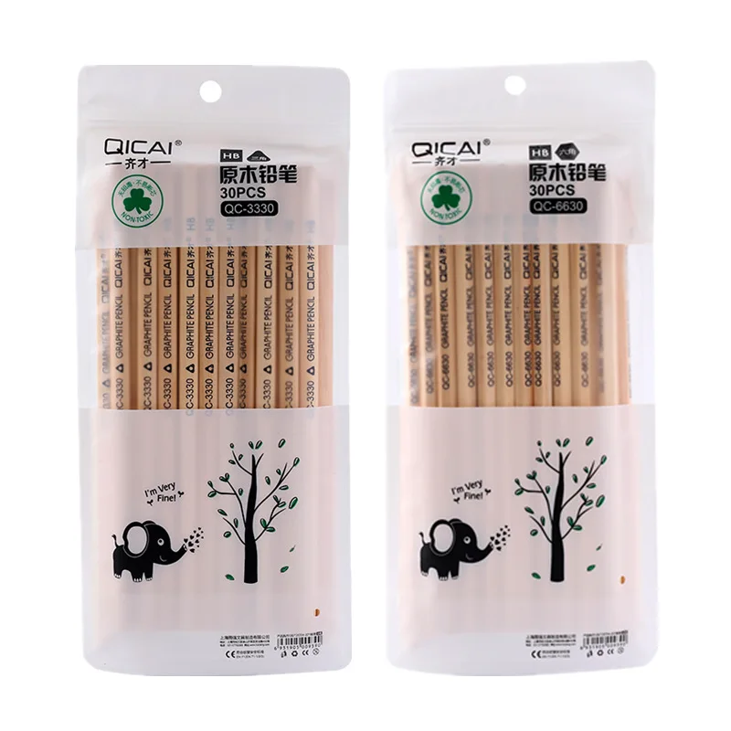 

Logs Pencil 30 Bag Triangular Hexagonal Child HB Pencil Young STUDENT'S Learning Sketch Pen Kindergarten Supplies Grant