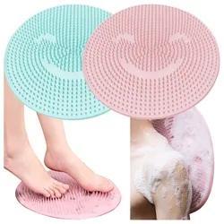 Foot Bath Mat Scrubber Silicone Lazy Wash Feet Bathroom Mat Non-slip Massage Pad Bathroom Strong Suction Cup Floor Shower Mat