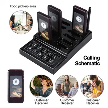 

Calling Pagers System Restaurant Pager Waiter Calling System Wireless Paging Queue System 1charger +10 Receivers restaurante