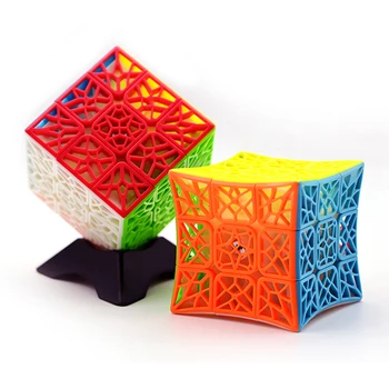 QiYi Magic Cube Professional 3X3 Stickerless Speed Cubo Magico 3X3X3 DNA Plane Concave Pyramid Puzzle Cube Toys For Children 1