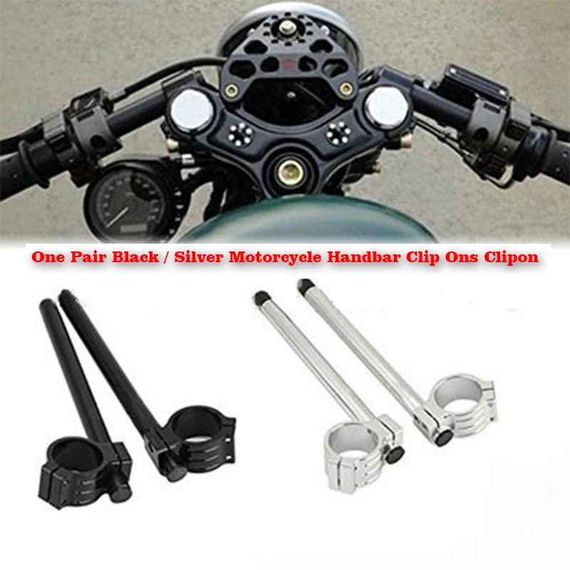 CNC 41 мм 50 51 Riser Clip-Ons руль Lift Handle Bar вилка трубка одна пара черный/серебристый