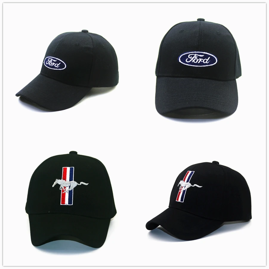 Автомобильная Кепка с логотипом, хлопковая Высококачественная тканевая гоночная Кепка mustang для ford mustang Focus kuga Fiesta Ecosport Mondeo