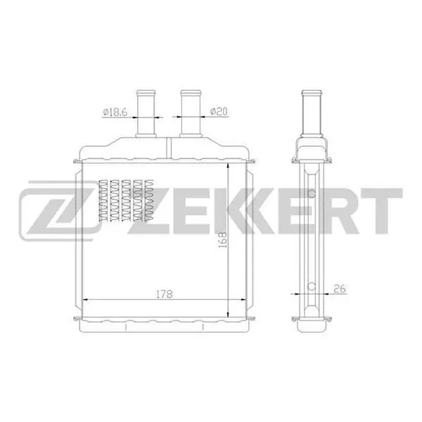 Радиатор отоп. Chevrolet Lacetti(J200) 05- Daewoo Nubira(KLAN