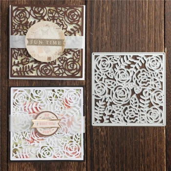 

YaMinSanNiO Flower Background Metal Steel Cutting Dies Stencil for DIY Scrapbooking Paper Photo Cards Embossing Die Cut New 2020