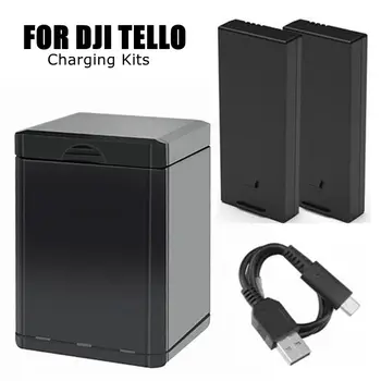 

For DJI Tello Flight Battery+Tello Battery Storage Box Charger Hub+Charging Case Cable Kits For DJI Drone Tello Accessories
