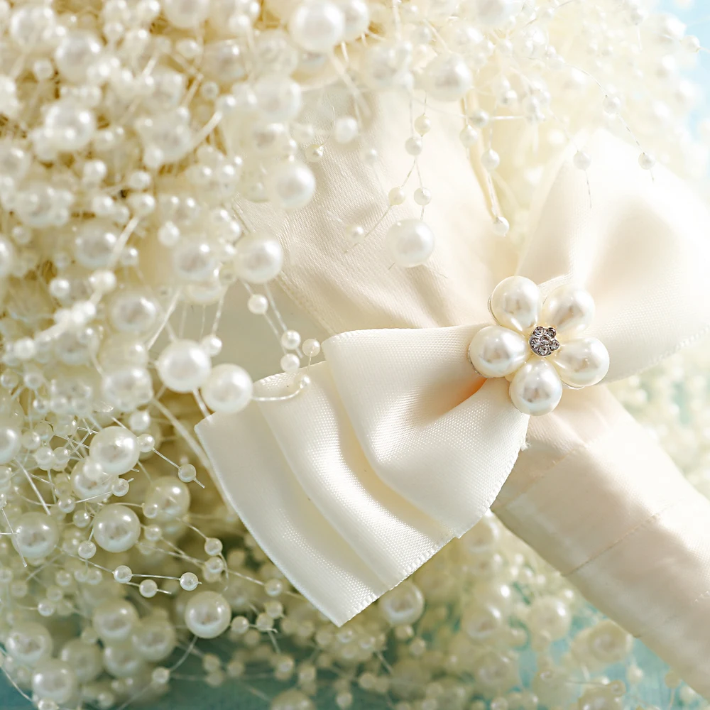 YouLaPan F24 ручной Букет невесты Красота жемчуг цветок невесты Брошь маленький цветок из прозрачного хрусталя букет невесты свадебные ручной