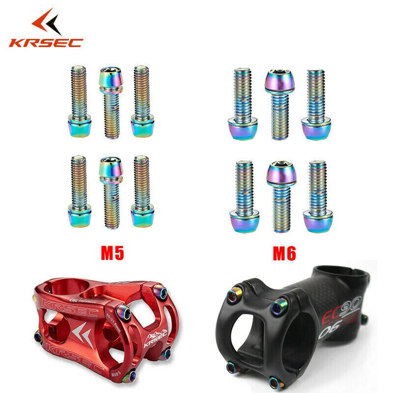 KRSEC M6/M5 MTB велосипед титана шток винт дорожный горный велосипед руль из нержавеющей стали винт велосипедные аксессуары