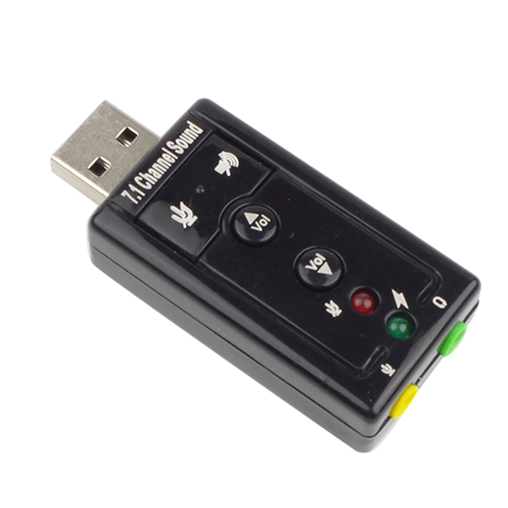 Внешняя USB звуковая карта 7,1 канальный 3D аудио адаптер с 3,5 мм гарнитура микрофон для ПК настольный ноутбук антимагнитный Внешний USB