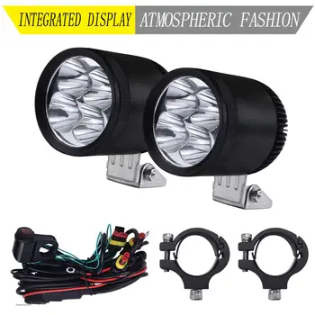 

LDDCZENGHUITEC A Pair motorcycle led head spotlight 4*XML U3 led chip 40W 4400lumens waterproof LED motorcycle led light kits